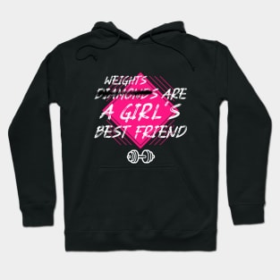 Workout Motivation | Weights are a girls best friend Hoodie